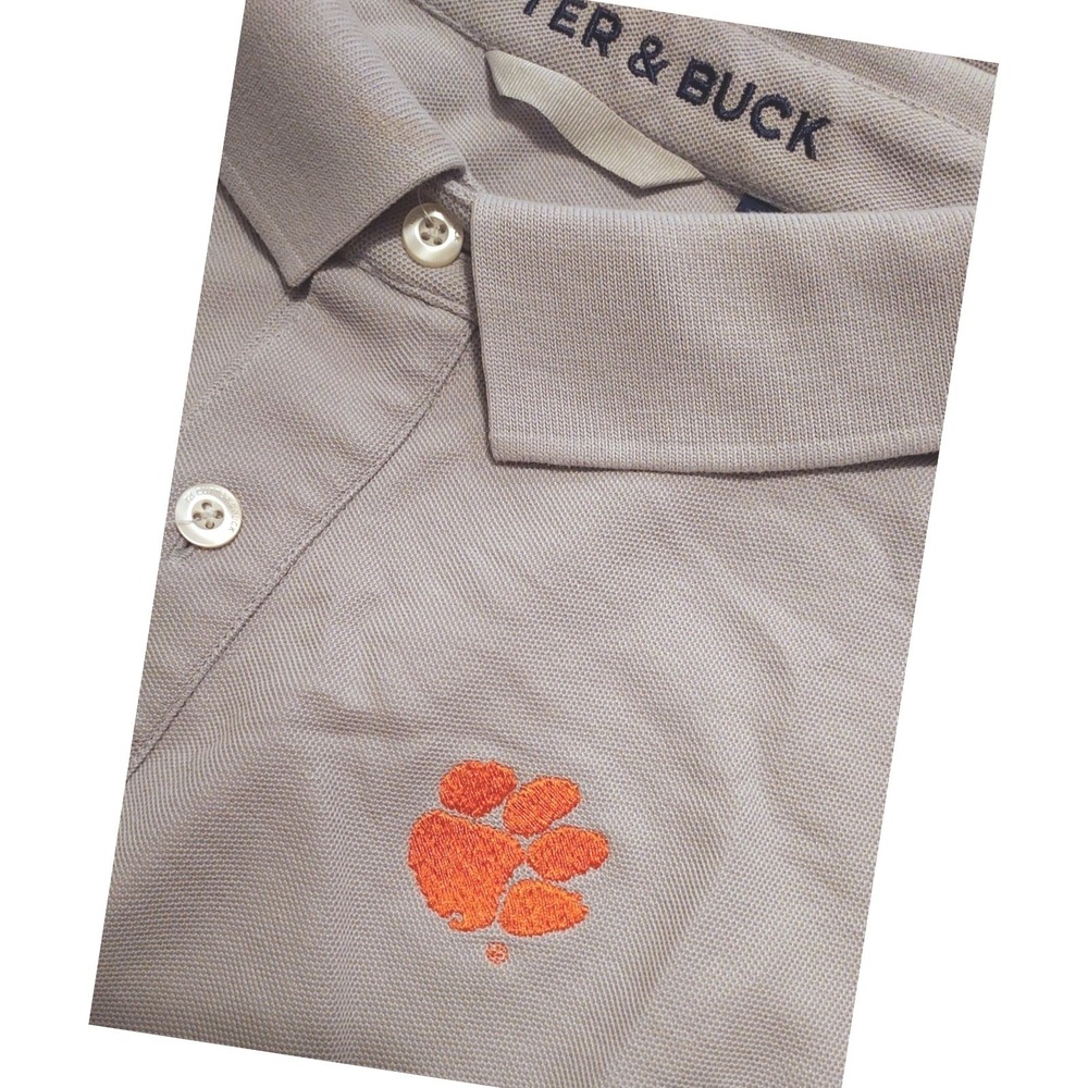 Cutter & Buck Mens 3XLT Clemson Tigers NCAA Polo Shirt Golf Orange Paw football